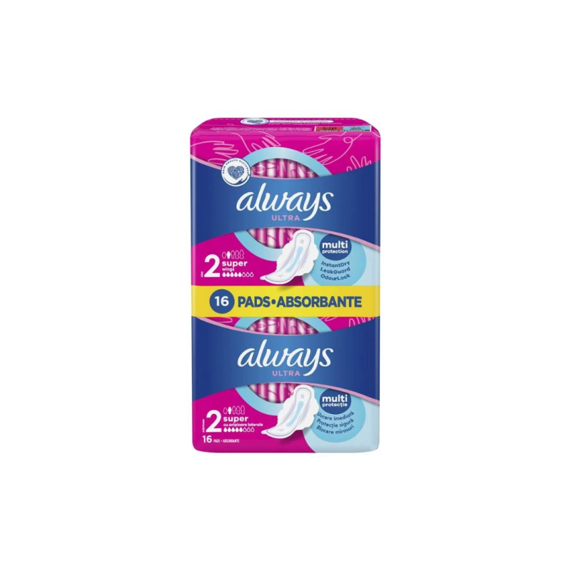 Always Ultra super higijenski ulošci sa krilcima, 16 komada